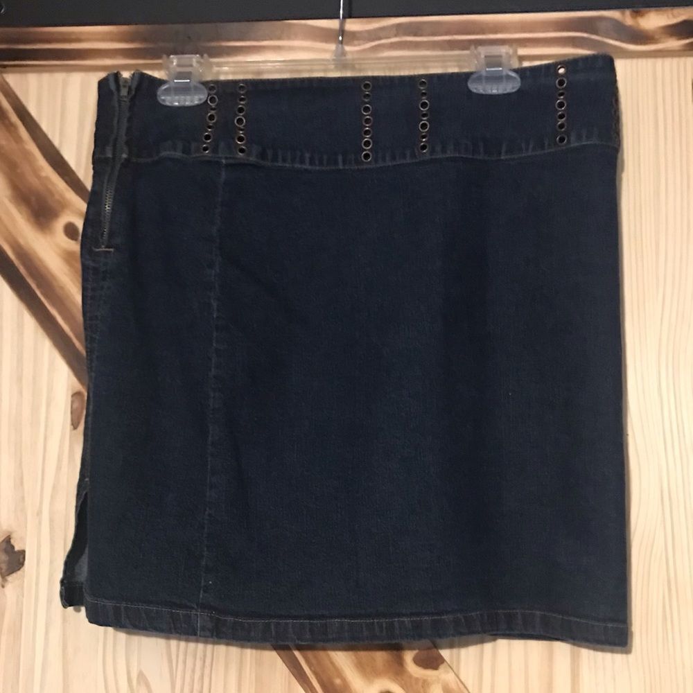 Star Wear Stretchy Denim Skirt Blue 11